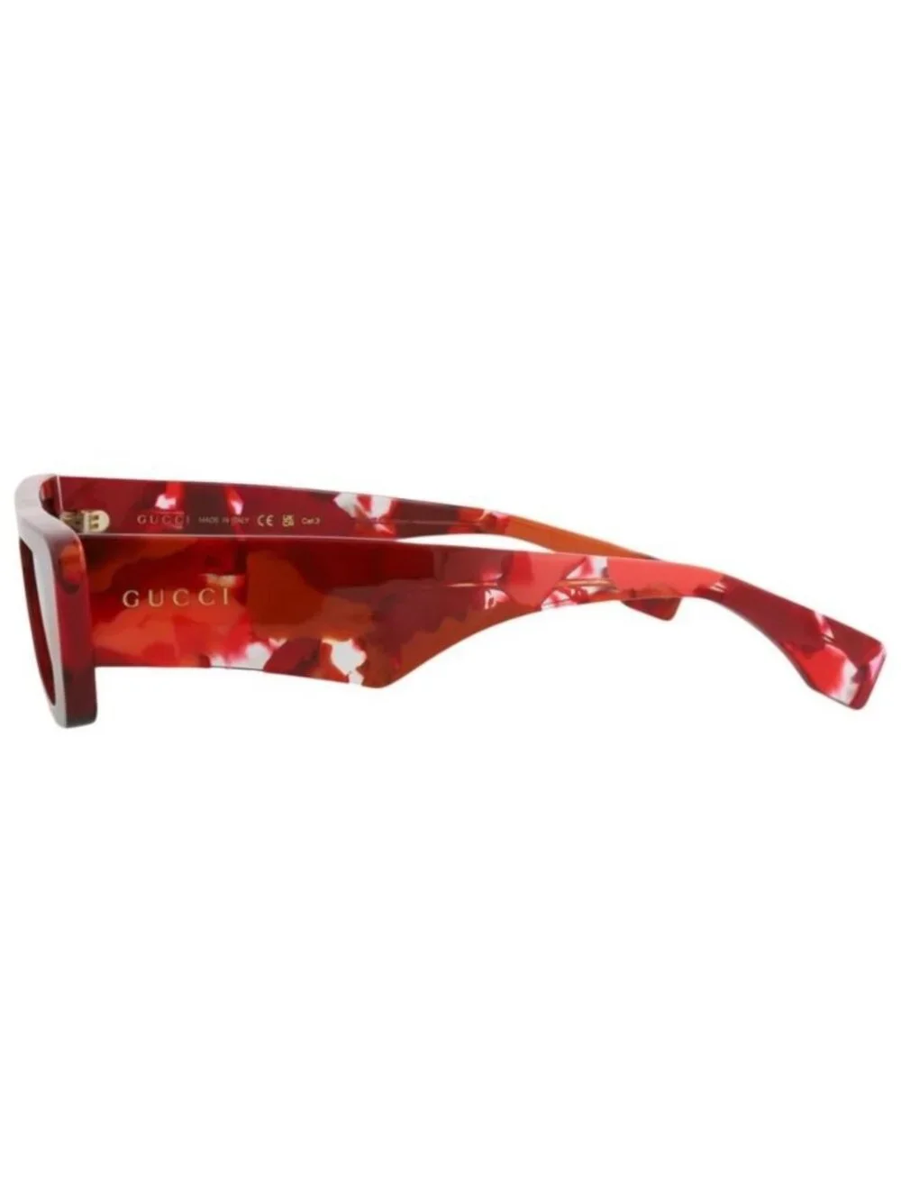 New Gucci Mens Square/Rectangle Red Red Grey Fashion Designer Sunglasses